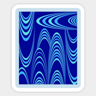 Blue waves Sticker